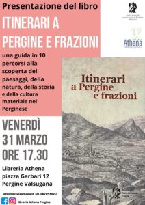 Presso la Libreria Athena di Pergine per parlare del libro "Itinerari a Pergine e frazioni"